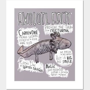 Axolotl Facts, Axolotl Steckbrief, Axolotl Funny Posters and Art